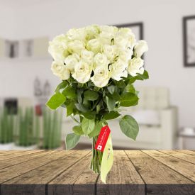 12 white  Roses with 6 inch White Teddy bear and 6 pcs Balloons