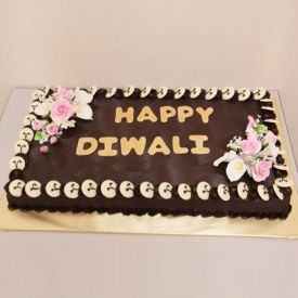 Square Diwali Chocolate Cake