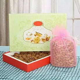 Mathura Peda  and Almonds