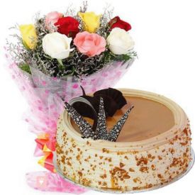 Butterscotch  N Mixed Roses