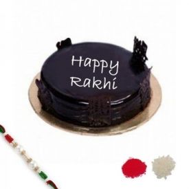 Choco Cream Cake With Rakhi
