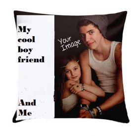 personalized cushion  white and black