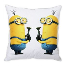 Despicable Me Minion White Silk Cushion