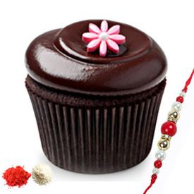 Chocolate Cup cakes with rakhi