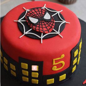 2 KG  Round shape Spider Man Cake