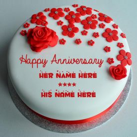 happy  anniversary cake