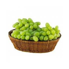 Green Grapes with basket