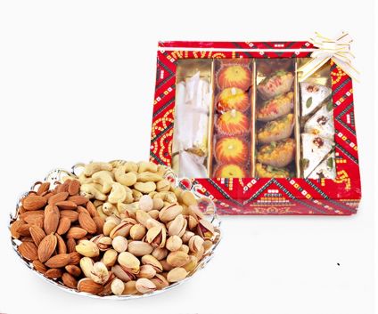 Mix Sweets With Mix Dry Fruits
