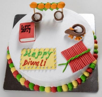 Diwali Vanilla cake