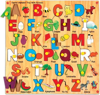 Skillofun Capital Alphabet Tray with Picture
