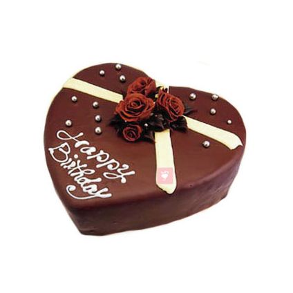 Heart Shape Chocolate truffle Cake