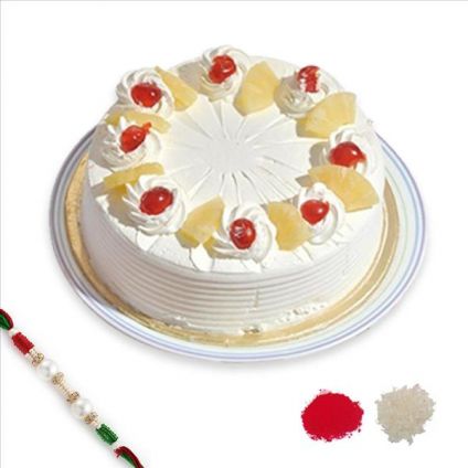 Pine Apple Cake With Rakhi