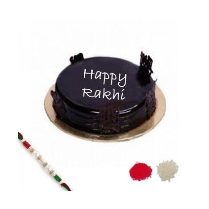 Choco Cream Cake With Rakhi
