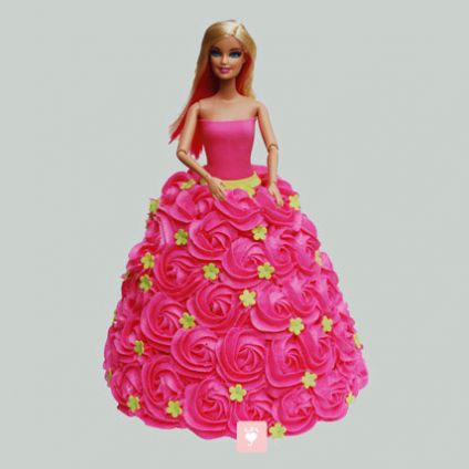 Pink Barbie  Cake