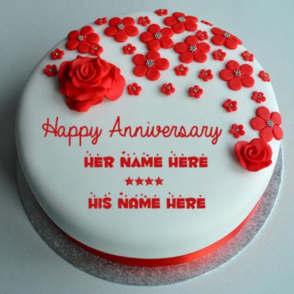 happy  anniversary cake