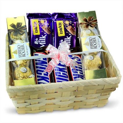 Basket Of Mixed Chocolates