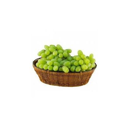 Green Grapes with basket