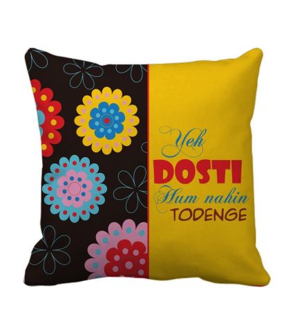 Happy friend ship day  cushion Height- 12 inch and width:- 12 inch