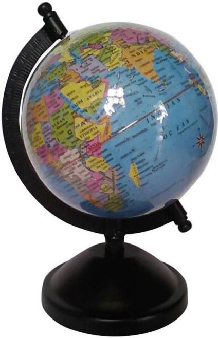 Blue Student Globe Desk & Table Top Political World Globe  (Small Blue)